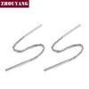 ZHOUYANG Chain Earring For Women Simple Style None Stone Rose Gold Color Ear Line Fashion Jewelry  ZYE236 ZYE237