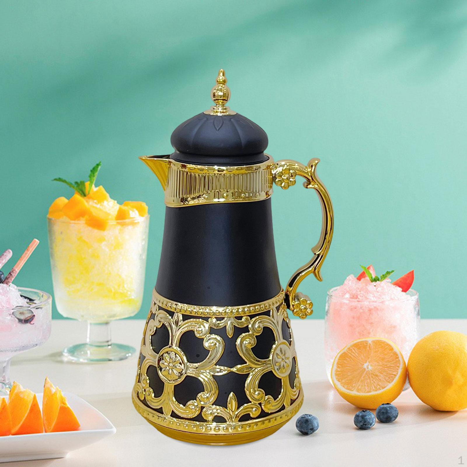 

Арабский кофейник изолированный графин, кувшин герметичный чайник для холодной воды класса люкс Black Gold