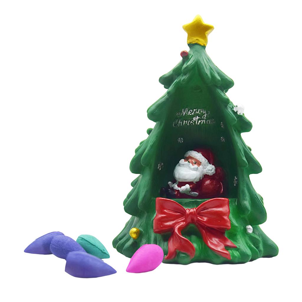 Christmas Tree Old Man Backflow Incense Burner Resin Ornaments Creative Craft Gift Home Incense