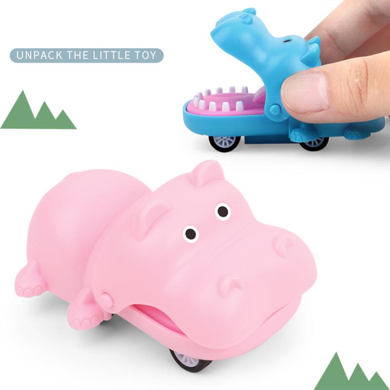 Baby  Pull  Back  Toy Cartoon Crocodile-shaped Bite Hand Toy Mini Pull Back Car Gift