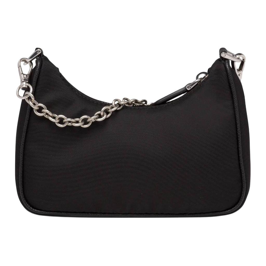 Prada Borsa a Spalla Hobo in Nylon e Pelle Re-Edition Borse da Donna Nera 1TT122-064-F0002