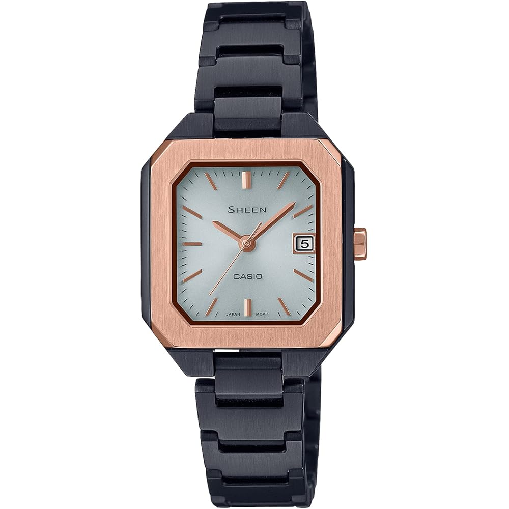 Casio Sheen Solar Women s Watch SHS-4528GBJ-7AJF Black Stainless Steel 30m Water Resistant