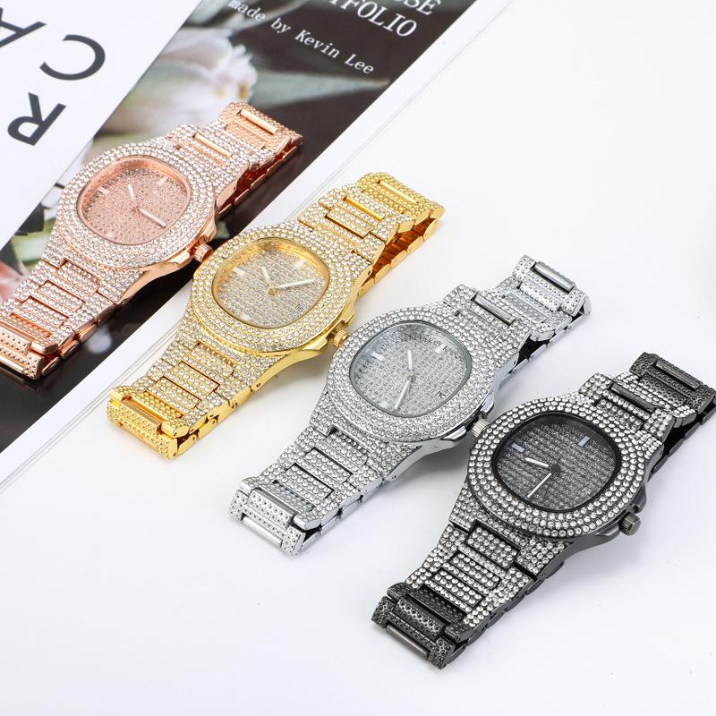 Gypsy Steel Belt Diamond Men'S Watch High-End Fashion Rhinestone Quartz Women'S Watch