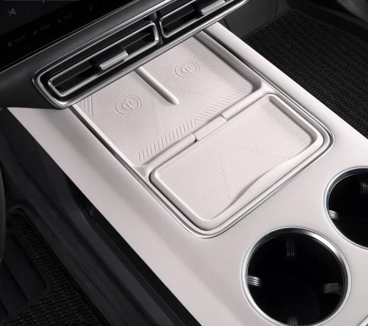 For Li Lixiang L7 L8 L9 2022 2023 2024 Car Wireless Silicone Padding Holder Storage Box Anti slip Pad Auto Accessories Lixiang