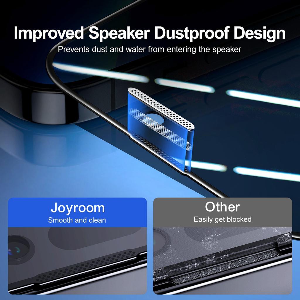 JOYROOM JR-P03 Silk Printing Screen Protector for iPhone 14 Plus,Anti-Spy Full Covering Anti-scratch Tempered Glass Film