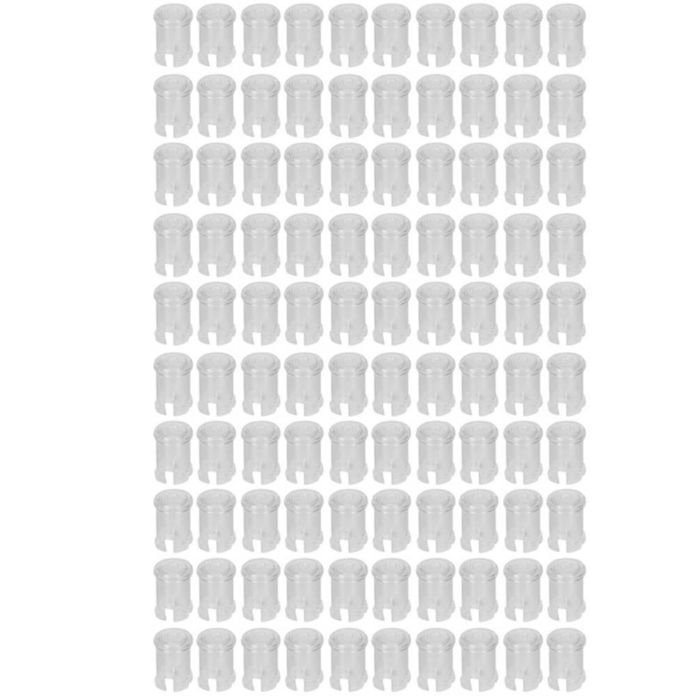 100PCS Clear Transparent LED Lamp 5mm Size Protective Cover Emitting Diode Holder LED Holder Clip Lamp Bulb
