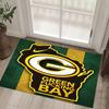 Green Bay Packers Design Crystal Velvet Carpet Cozy Non?Slip Printed Rug For Bedroom Living Room Entrance