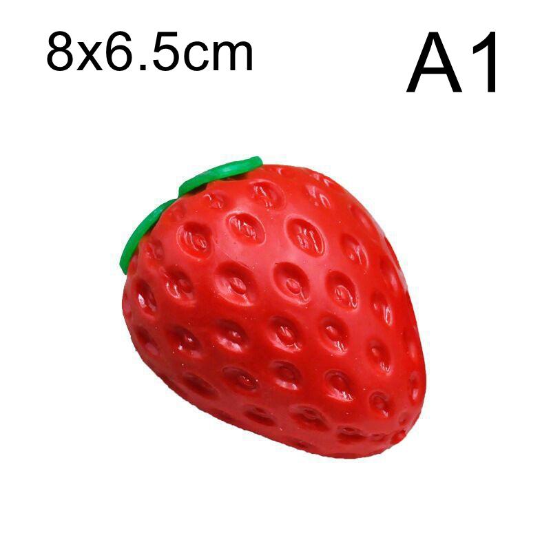 Creative Squishy Strawberry Stress Ball Toy Super Soft Building Block Filling Squeeze Fidget Toy Asmr Sensory Anti Stress Toys