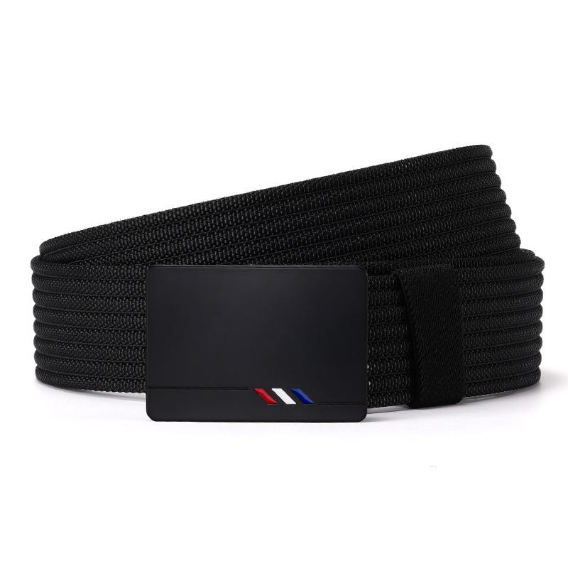 Men's Belt Automatic Buckle Nylon Tactical Braid Belt Middle aged and Young People Outdoor Korean Style Trendy Trouser Belt Belt