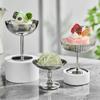 Stainless Steel Salad Cup Food Grade Ice Cream Cup Goblet Retro Dessert Bowl Fruit Yogurt Snack Bowl Household Kitchen Tools