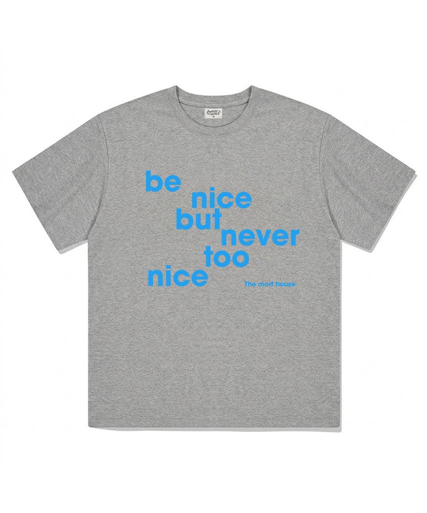 Deomopeuhauseu Be Nice Oversized Short-Sleeve T-Shirt Charcoal