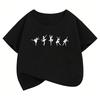Dance Girls Fashion T Shirts Short Sleeve Kids Childrens Tshirt Girls Summer Spring Casual Top Tee Shirt