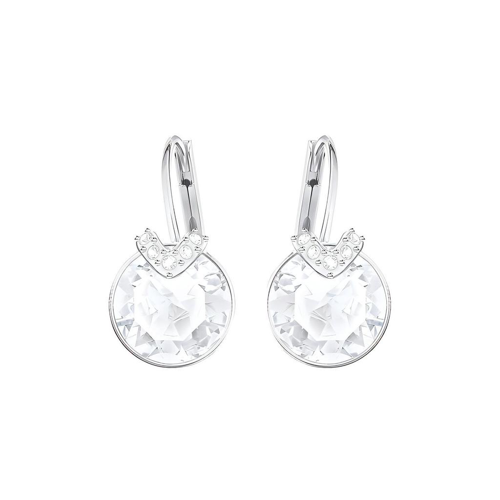 Swarovski Bella V Rhodium Plated Pierced Earrings Women Earrings White 5292855
