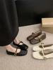 Soft-soled Mary Jane Shoes Round Head Shallow Mouth Summer New New Chinese Versatile One-word Strap Single Shoes Flat Women