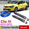 Carbon Fiber Door Handle Cover for Renault Clio IV MK4 2013 2014 2015 2016 2012~ Premium  Car Accessories Stickers