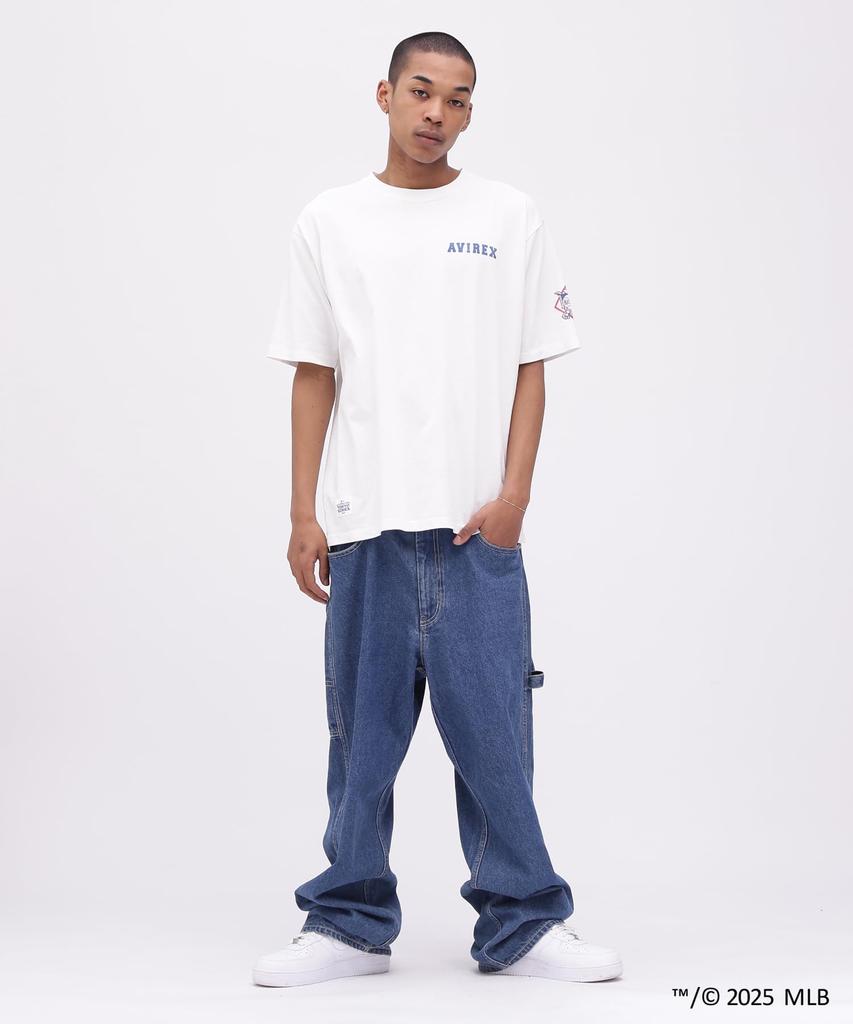 Avirex MLB TOKYO SERIES DODGERS T-SHIRT, Men's Short Sleeve T-Shirt, Size 2XL, Off-White, 033, 783-5134057