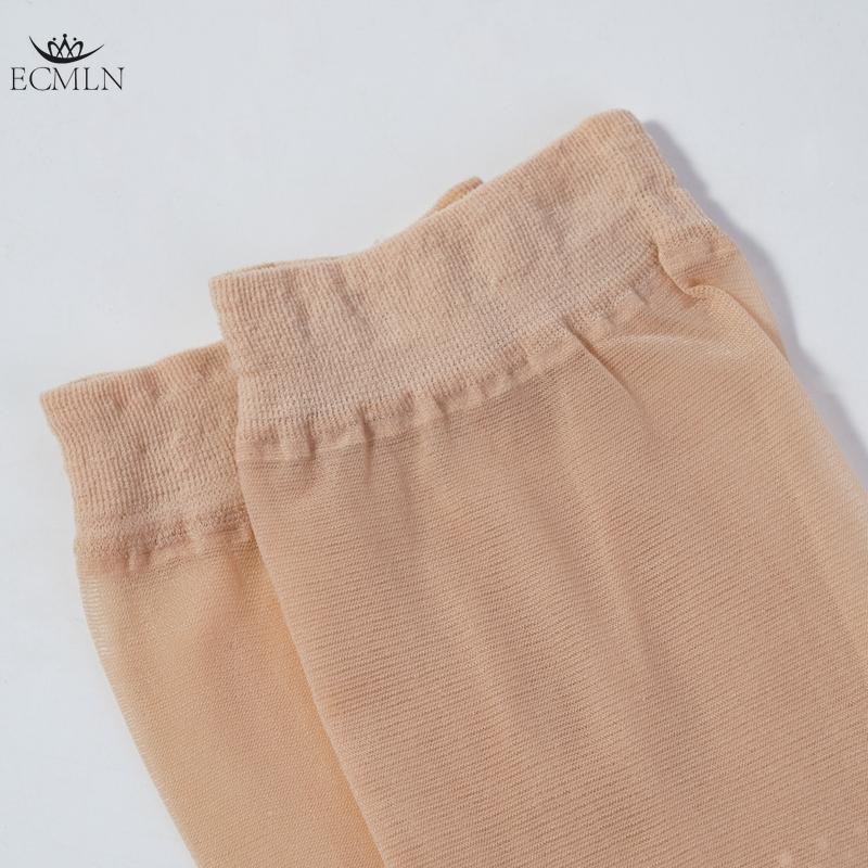 Zestaw 3/5/10 par Damskie krótkie skarpetki jedwabne z silikonowym nadrukiem antypoślizgowym, Niewidoczne, Przezroczyste, Odporne na zaciągnięcia, Masujące stopy