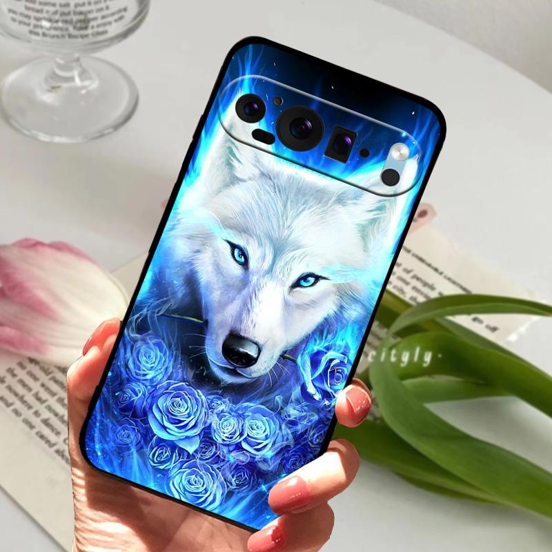 For Google Pixel 9 Pro Case Pixel9 Pro XL Cute Animal Soft Silicone TPU Phone Cover For Google Pixel 9 9a Bumper Fundas Luxury