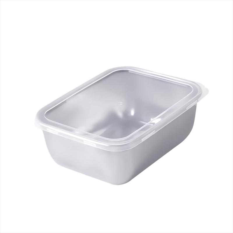 

ZISIZ Rectangular Stainless Steel Food Storage Container with Lid