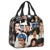 Custom The Vampire Diaries Insulated Lunch Tote Bag for Women Damon Salvatore Resuable Cooler Thermal Food Lunch Box Children