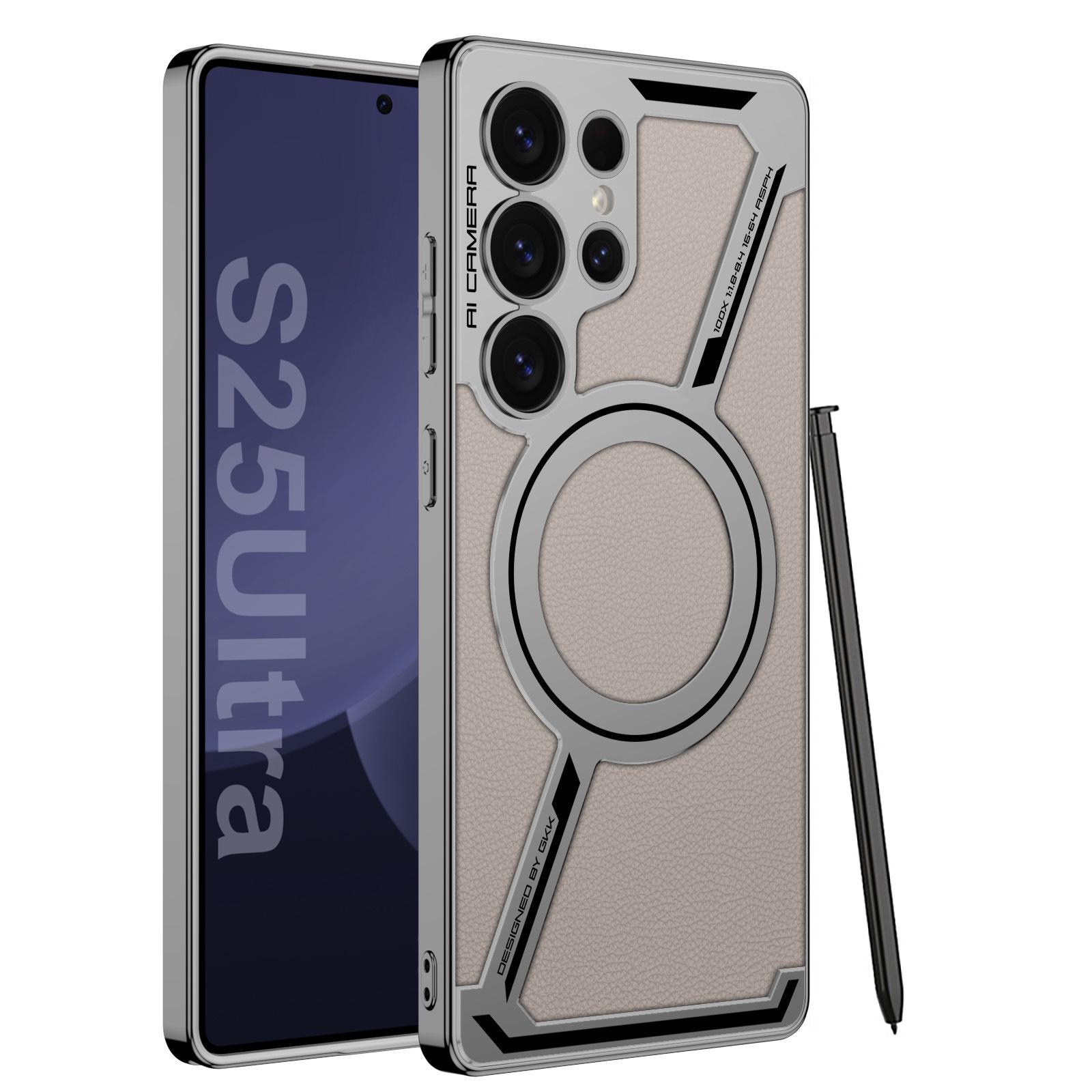 

S25 Ultra Leather Phone Case with Wireless Charging Compatibility SM-S25Ultra