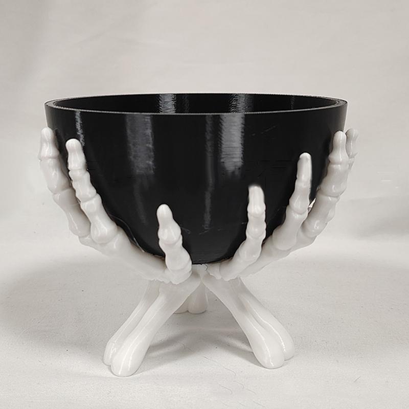 Halloween Candy Bowl Gothic Skeleton Hands Candy Storage Holder Multifunctional Halloween Organizer Holder Scary Home Decoration