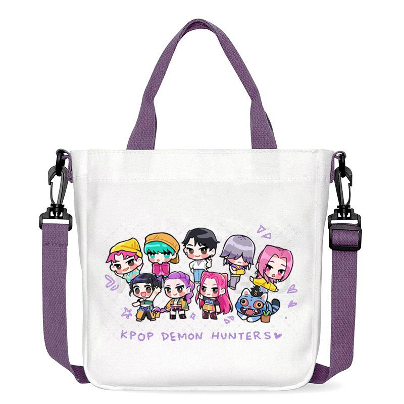Anime Cartoon Print Student Go Out Portable Handbag Large Capacity Casual Canvas Bag