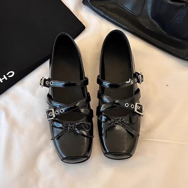 Ballet silver Mary Jane shoes women's new summer height-increasing single shoes light mouth square head small leather shoes