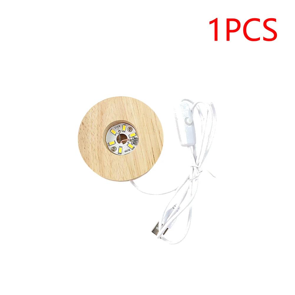 

4-дюймовая подставка для дисплея с подсветкой, круглая светодиодная подставка для дисплея с 6 светодиодами, подставка для подсветки для стекла из смолы, 3D-кристалла, акрила