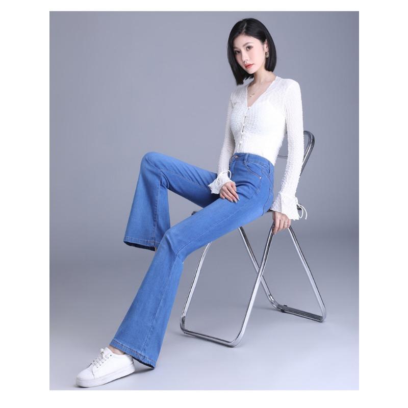 Stretch Jeans Women's Spring High-waisted Slimming Flared Women's Slim Casual Pants