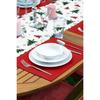 New Year Concept Christmas Tree Printed Runner and Placemat Set 5 Pieces / Placemat Table Mat Dining Table Mat Coaster