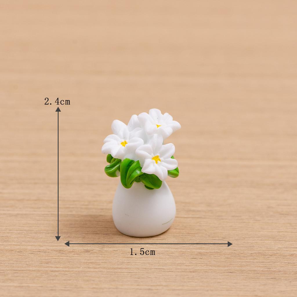 Micro Landscape Decoration Simulation Flower Fake Flower Succulent Plant Pot Resin Crafts Doll House Desktop Mini Decoration