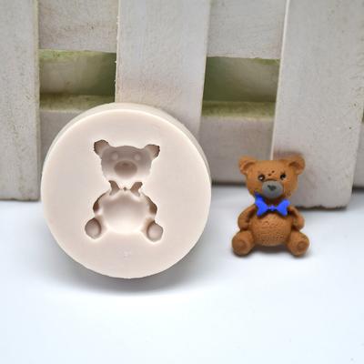1 moule en silicone en forme d'ours, mini moule à fondant, outils de décoration de gâteaux, moule à chocolat