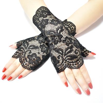 Ladies Spring Summer Drive Lace Sunscreen Concealer Wedding Dress Gloves Bridal Lace Gloves Short