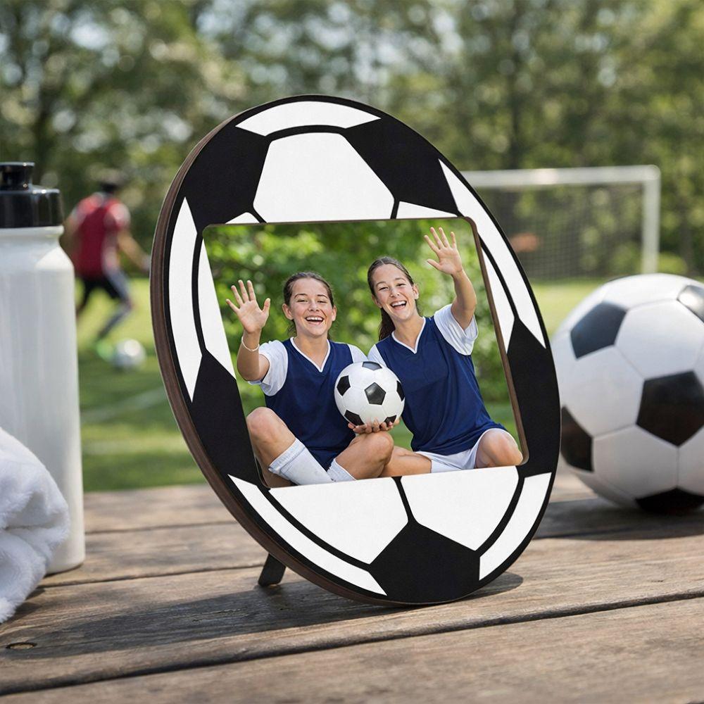 Sport Themed Football Picture Holders Wooden Decorative Frame Art Display Rack  Sport Enthusiasts