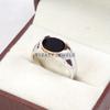 Black Onyx Oval Cut Gemstone With 925 Sterling Silver Ring For Men's #A829 JL375666929343
