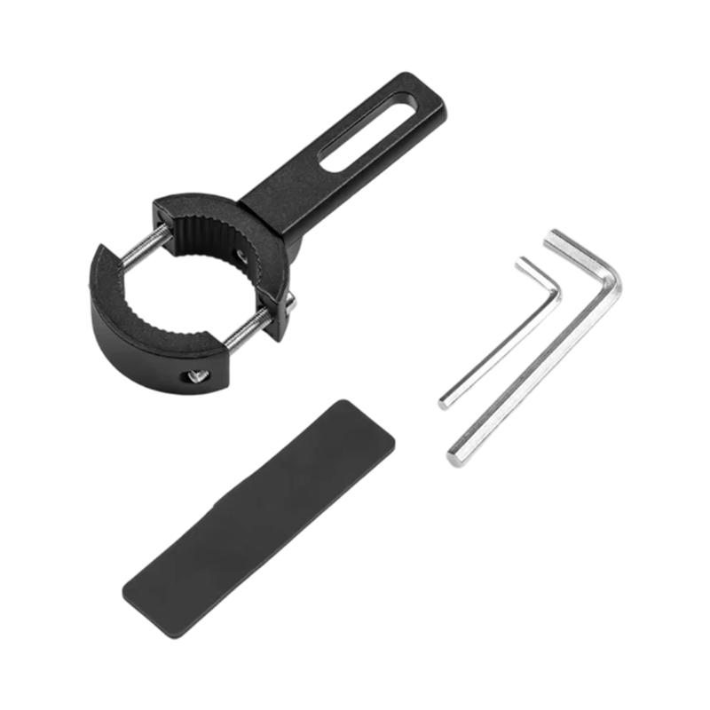 

Vertical Horizontal Adjustable Motorcycle Light Mounting Clamp Anti Slip Rubber Pad Bracket for Long Distance Riding Small