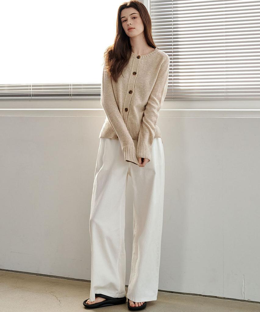 MALOUPE 8102 Raglan Knit Cardigan (Beige)