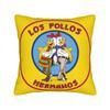 Los Pollos Hermanos Logo Berühmte Serie Quadratische Kissenbezüge Polyester Sitz Breaking Bad Kissenbezug Coole Dekor Kissenhülle 45*45