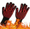 Hitzebeständige, schwer entflammbare rutschfeste Ofenhandschuhe für Küche, Grillen und Backen