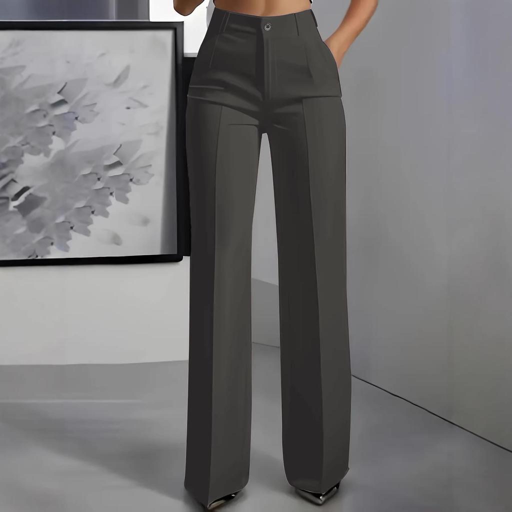 2025 Women's High-Waisted Drapey Straight-Leg Casual Suit