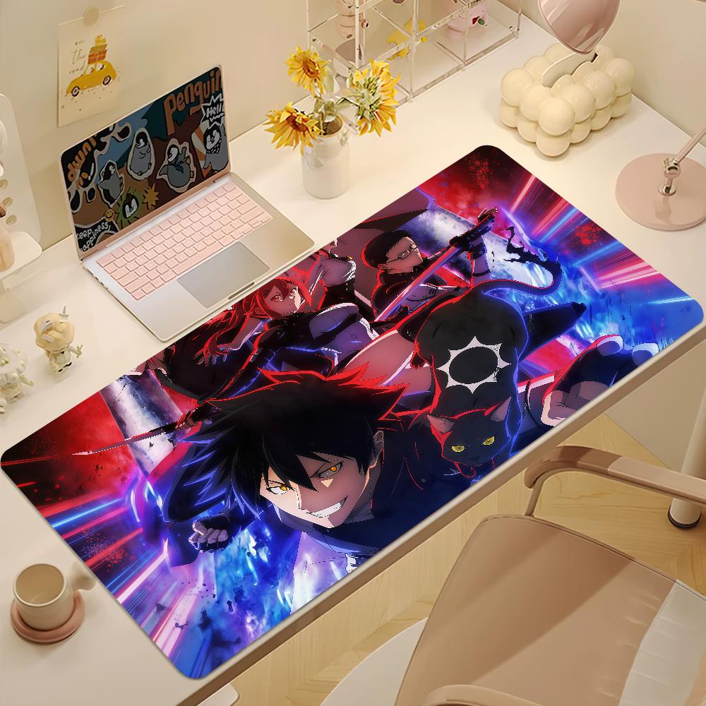 Anime Bblack Torch Mouse Pad Large Nonslip Lockedge Desktop Computer Desk Mat Keyboard Writing Mousepad Office Gamer Student