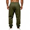 Men Stripe Jogger Sweatpants, Elastic Drawstring Waist Stripe Thigh Panel Side Hand Pockets Ribbed Ankle Cuffs Soft Fleece‑Lined Casual Trousers