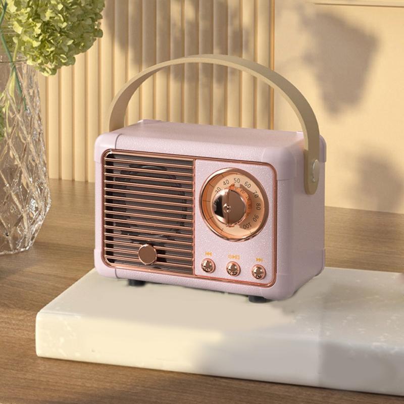 Retro Bluetooth-compatible Radio with Built-in Speaker 2CH HM11 Portable Music Player Elegant & Vintage for Home