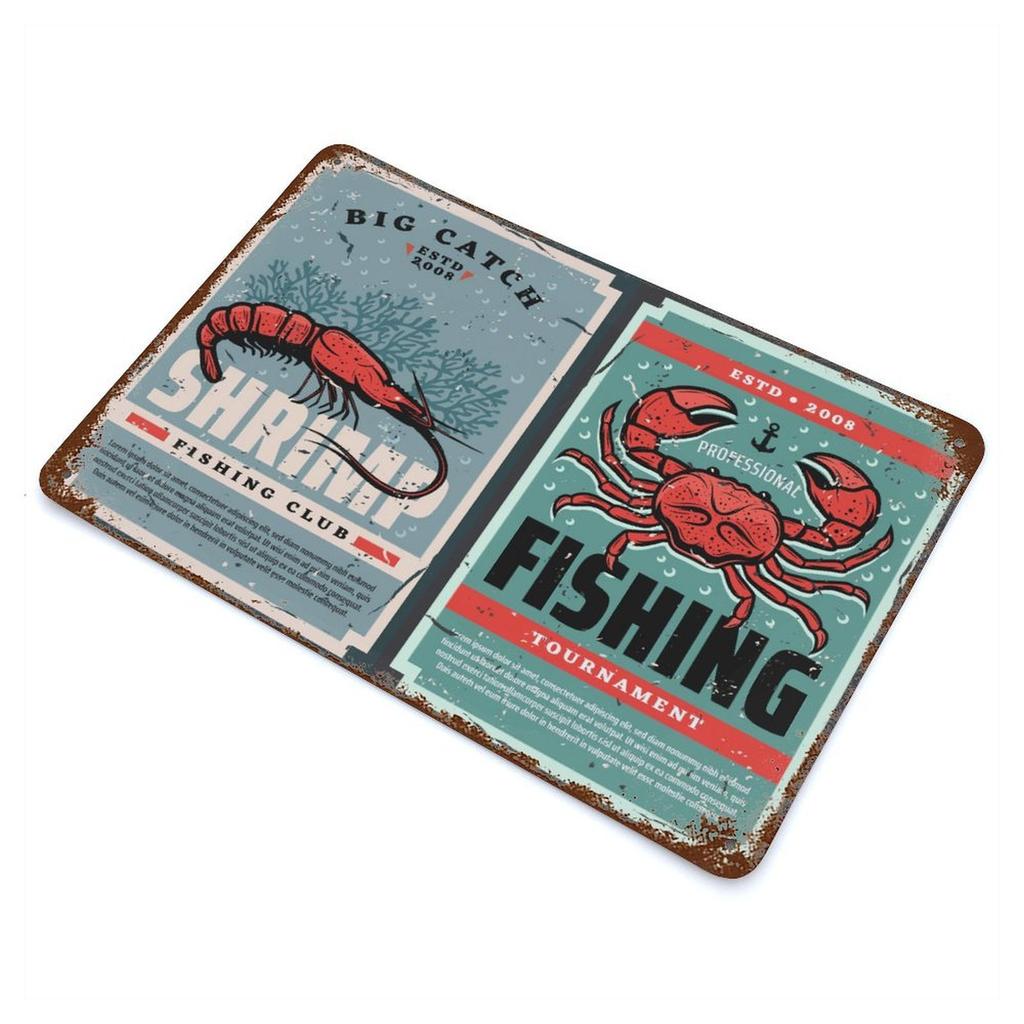 1-Pack Vintage Aged Metal Wall Plate, 20×30cm and 30×40cm, Rust-effect Decor for Bar, Kitchen or Living Space