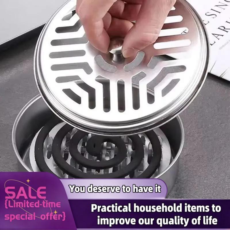 New Mosquito Coil Holder Mosquito Coil Box With Cover Mosquito Coil Tray Nail Tooth Mosquito Coil Holder Household Ash Tray