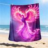 1pc Phoenix Feather Outdoor Flannel Blanket Soft All Season Polyester Throw , Perfect for Picnics & Travel , Picnic Accessory