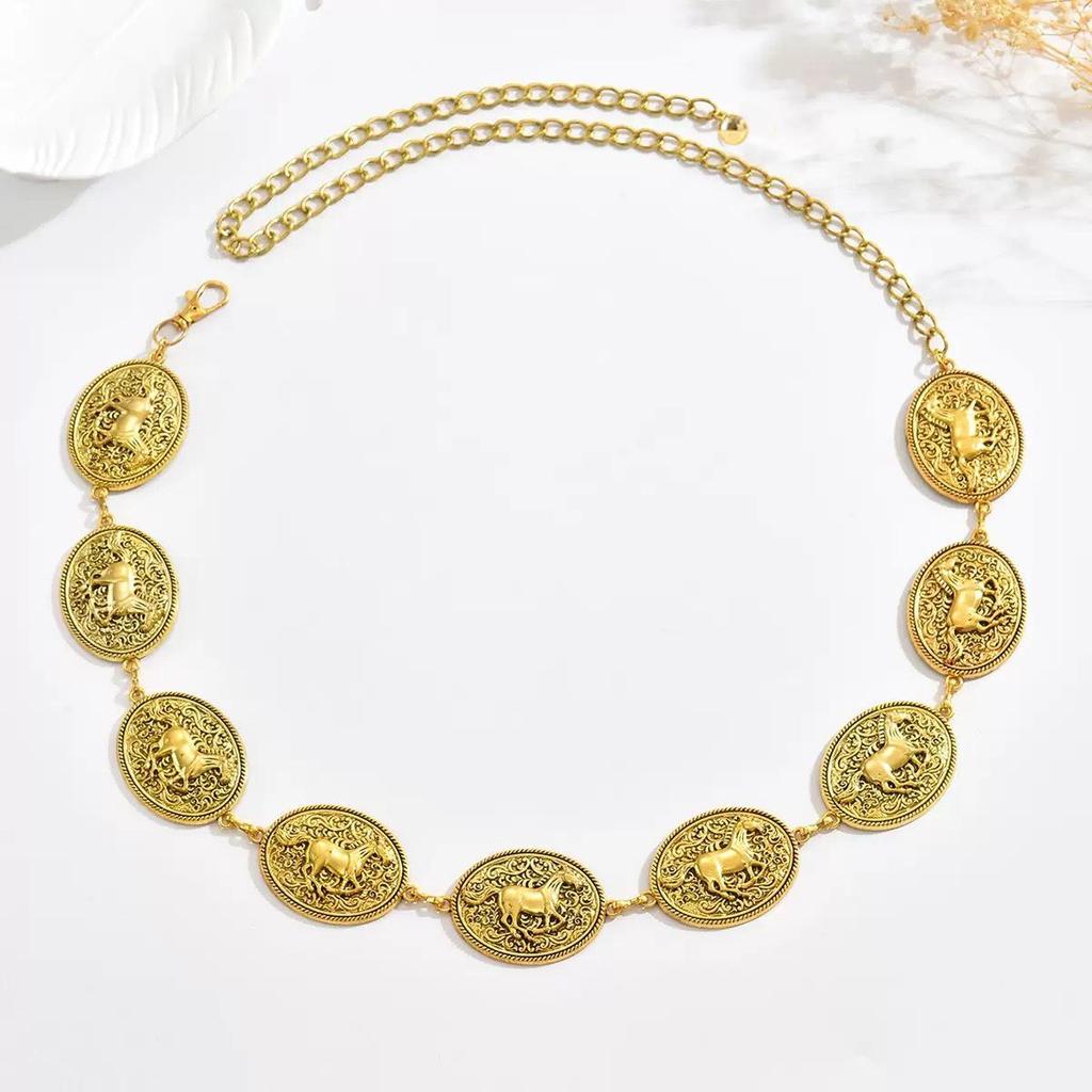 Γυναικεία Εθνικό Στυλ Αλυσίδα Μέσης Πεταλούδα: Μοντέρνα Μεταλλική Ζώνη για Φούστα ή Φόρεμα