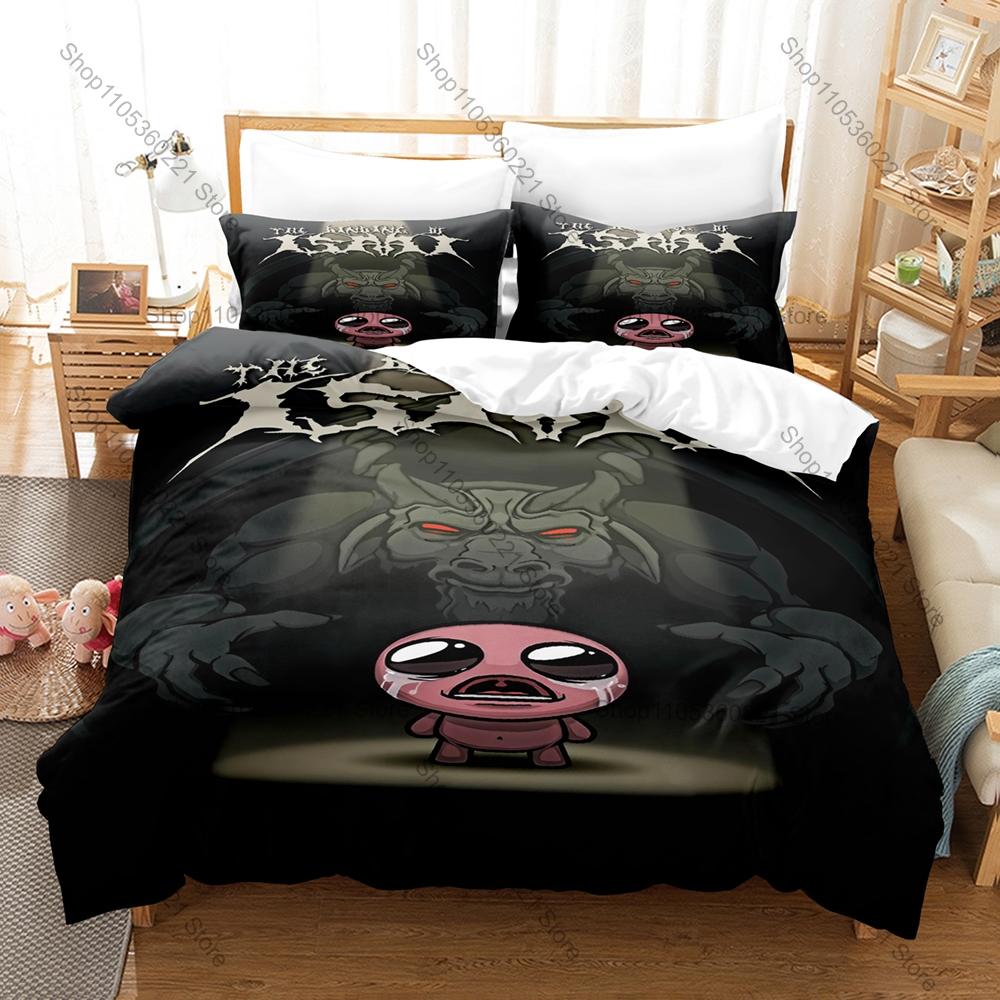 Personality The Binding of Isaac Theme Bedding Set New Duvet Cover Set Home Bedroom Decoration for Gamer Boys Adults