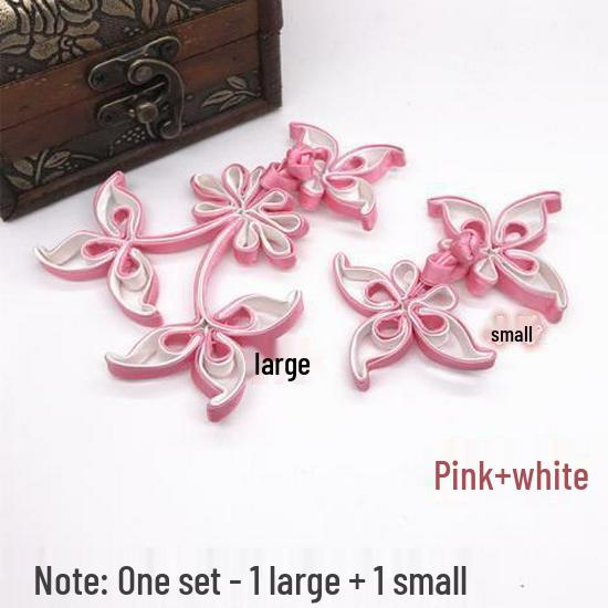 Ręcznie robione guziki Żabki 3D: Retro Kwiatowy Cheongsam Garnitur Tang Dekoracja